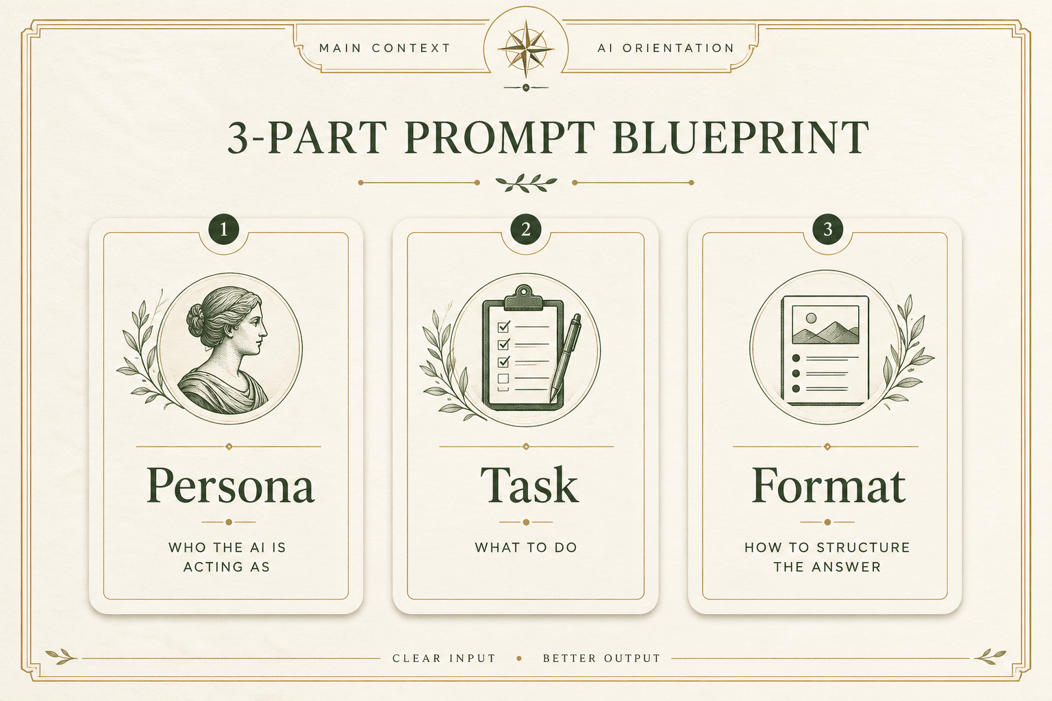 Persona, Task, Format blueprint
